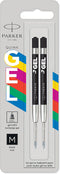 Parker Jotter Originals Gel Pen Refills | Smooth Black Gel Ink Refills | Medium Tip (0.7mm) | 2 Count