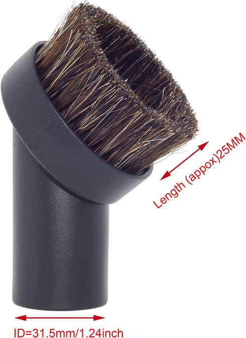 Kulykuw Horse Hair 1.25" Vacuum Brush Attachment Hose Adapter Compatible with Dyson V15 V11 V10 V8 V7 V6 Vacuum Cleaner