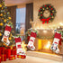 Dreampark Christmas Stockings 4 Pcs - 18" Large Xmas Stockings - Santa Snowman Reindeer Penguin for Christmas - Decorations Home Party Supplies & Kids Gifts