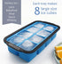 Large Square Silicone Ice Cube Tray with Lid 2 Pack, Flexible 2 inch Ice Cube Mold , Stackable Ice Tray for Freezer,Whiskey,Cocktail,Baby Food Storage,Sauce Soups Freezing Trays,Dishwasher Safe