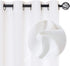 jinchan Linen Look Curtains for Living Room Moderate Light Filtering Window Curtain Panels for Bedroom Single Panel 90 Length White