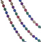 Klikel Red Green and Gold Multi-Color Beaded Garland for Christmas Tree with Glitter - 15 Feet