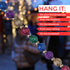 Klikel Red Green and Gold Multi-Color Beaded Garland for Christmas Tree with Glitter - 15 Feet