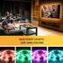 BASON LIGHTING TV LED Backlight, 14.76ft USB Led Lights Strip for 60-70 TV/Monitor Backlight, LED TV Lights with Remote, 4096 DIY Colors TV Bias Lighting for HDTV, PC,Updated.