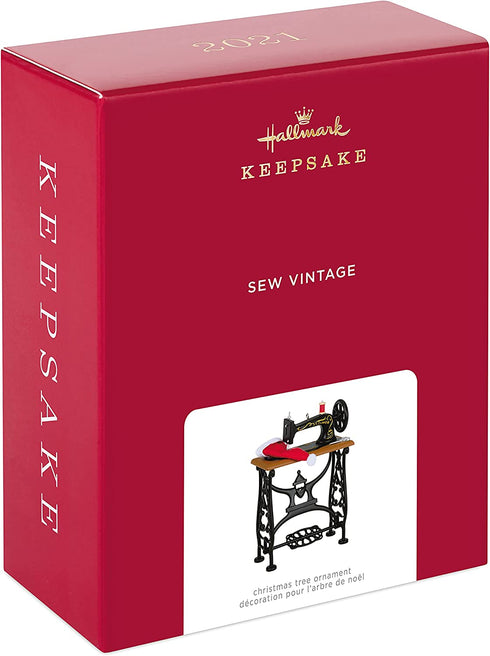 Hallmark Keepsake Christmas Ornament 2021, Sew Vintage Sewing Machine