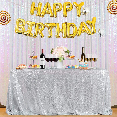 Sequin Curtains 2 Panels Iridescent White 2Ftx7Ft Sequin Backdrop Curtain 84In Lenght Glitter Wedding Backdrop Party Backdrop Curtain Payette Sequin Curtain Photo Backdrop for Christmas Decorations