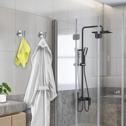 Towel Hooks for Bathrooms Towel Hook 4 Pack Bathroom Towel Hooks Brushed Nickel Robe Hook for Cabinet Closet Door Towel Hooks for Bathroom Wall Mounted Brushed Nickel Towel Hook