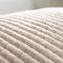 Deconovo Throw Pillow Covers Corduroy 18x18 Inch Cream with Stripe Pattern Square Soft Cushion Covers for Couch Bedroom Sofa Living Room Bed Chair Solid Pack of 2