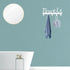 Bath Over The Door Towel Rack 5 Hooks Towel Holder Wall Hooks for Robe, Towel, Coat, Bag- White