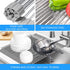 Roll Up Dish Drying Rack?Lauon Over The Sink Multipurpose Dish Drainer Tray Mat?304 Stainless Steel Foldable Dish Rack (17.8''x11.8'')
