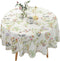 Heavy Duty Elegant Printed Tablecloth - Spillproof Fabric Lace Table Cloth - Round Table Cover for Dining Room Kitchen Home Decor ( 47" Round, Green Trees )