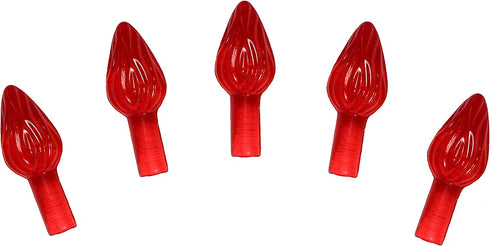 Creative Hobbies Ceramic Christmas Tree Replacement Lights, Medium Twist Light Ornaments, Red Color, 144 Piece Pack