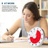 Secura 7.5-Inch Oversize Visual Countdown Timer, 60-Minute Kitchen Timer | Time Management Tool for Kids, Teachers and Adults (Red)