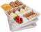 Avant 15" x 10" Plastic 3-Section Serving Tray | Set of 3 White