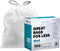 Plasticplace - TRA275WH Custom Fit Trash Bags ”‚ simplehuman (x) Code R Compatible (100 Count) ”‚ White Drawstring Garbage Liners 2.6 Gallon / 10 Liter ”‚ 16.5" x 18" White
