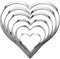 Heart Cookie Cutter Set-6 Pieces in Gratuated Size-Stainless Steel