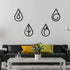 Yaocom Four Elements Metal Wall Art Black Metal Wall Decor Hanging Elements Metal Decorations for Living Room Bathroom Bedroom Wall Decor (12 x 8 Inch)