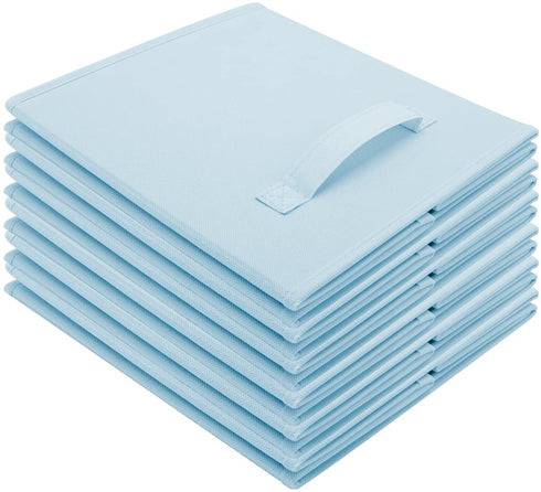 Sorbus® Foldable Storage Cube Basket Bin - Great for Nursery, Playroom, Closet, Home Organization (Pastel Blue, 6 Pack)