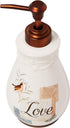 SKL Home New Hope Soap Dispenser, 7.11" x 3.15" x 3.15", Cream