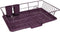 Sweet Home Collection 3 Piece Dish Drainer Rack Set with Drying Board and Utensil Holder, 12" x 19" x 5", Eggplant
