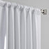 HPD Half Price Drapes FLCH-BO19021-84 Italian Textured Faux Linen Hotel Blackout Curtain (1 Panel), 50 X 84, White