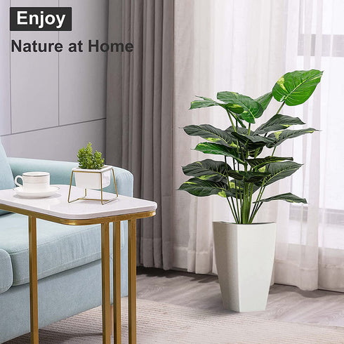 Artificial Trees for Outdoors, 30'' Artificial Green Plants Fake Tree UV Resistant Faux Plants for Indoor Outdoor Home Office Garden Decor