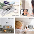 EVILTO Modern Alarm Clock with USB Charger Ports Digital Mirror Alarm Clock Best Decorative for Table Bedroom Wall LED Time Clock Unique Square Alarm Clocks Plug in Clock with Charging Plug