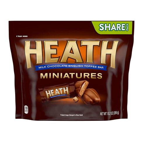 HEATH Miniatures Milk Chocolate English Toffee Candy Bars, Valentine's Day, 10.2 oz Share Pack