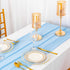 ShinyBeauty Chiffon-Table-Runners 2pcs 29x120 Inch Boho Table Decor Baby Blue 10Ft Long Sheer-Table-Runner for Rustic Wedding Baby Shower Bridal Table Decoration