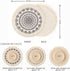 OJIA Round Placemats Set of 4,Boho Tassels Table Mats 13 Inch Black and Cream Cotton Woven Heat Proof Washable Circle Kitchen Placemats for Table Dinner Wedding Home Decoration