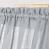 RYB HOME Sheer Sidelight Curtains French Door - Linen Look Fabric Morden Window Curtain Shades for Bathroom Dining Living Room Kitchen, 2 Tieback, 2 Pcs, 30-inch Width x 72-inch Length Each, Dove Grey