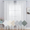 MIULEE Sheer Curtains 108 inches Long White Linen Textured Sheer Curtains Elegant Solid Drapes Rod Pocket Sheer Curtains 2 Panels for Bedroom Living Room