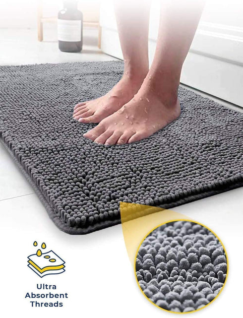 The Original Muddy Mat Bathroom Rugs, Highly Absorbent, Non-Slip, Thick Shaggy Microfiber Welcome Door Mat, Extra Soft Chenille Rug for Kitchen, Bedroom, Perfect for Indoor Outdoor & Muddy Pet Paws