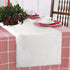tiosggd White Faux Fur Table Runner 72 Inches Fabric for Christmas Holiday Party Decoration Dresser Cabinet Dinning Tablecloth Decor