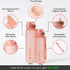 Hydracy Water Bottle with Time Marker - 500 ml 17 Oz BPA Free Water Bottle - Leak Proof & No Sweat Gym Bottle with Fruit Infuser Strainer - Ideal Gift for Fitness or Sports & Outdoors - Rose Gold