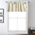 VOGOL Valances for Windows, Pink Floral Embroidered Beige Textured Window Valances for Living Room Pocket Valance Curtains, 52''x18'', One Piece