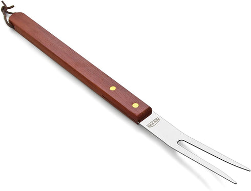 New Star Foodservice 59007 Stainless Steel BBQ Tool Set with Solid Hard Wood Handles, Set of 4
