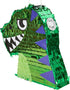 Small Green Scary T-Rex Dinosaur Pinata for Birthday Party (11 x 12.9 x 3 In)