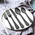 LIANYU 20-Piece Black Silverware Set for 4, Stainless Steel Flatware Cutlery Set with Pearled Edge, Home Kitchen Restaurant Tableware Utensils Include Knives Spoons Forks, Dishwasher Safe