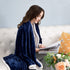 HBlife Sherpa Throw Blanket for Couch 50X60 Inches, Super Cozy Fuzzy Fleece Warm Plush Decorative Cabin Reversible Thick Blankets and Throws for Bed Sofa, Navy