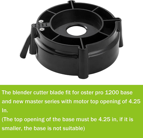 Pro 1200 Blender Blade Stainless Steel Replacement for Os-ter Pro 1200 Blender Accessory with Jar Base Bottom and One Rubber O Ring Gasket for Os-ter Pro 1200 Blender Replacement Parts