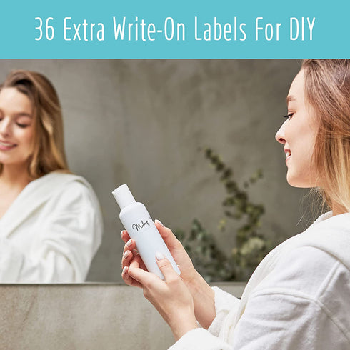 276 PCS Cursive Bathroom Organization Labels,Waterproof Tear-resistant No Residue, Bath,Beauty & Makeup Preprinted Stickers