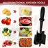 Meat Chopper, 5 Curve Blades Ground Beef Masher, Heat Resistant Mesher and Smasher for Hamburger Meat, Ground Beef, Ground Turkey and More, Hamburger Chopper Tool and Meat Fork, Non Stick Mix Chopper