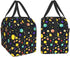 Cute Planet Insulated Black Lunch Bag for Teen Boys, Reusable Aesthetic Packit Freezable Cooler Totes Lunch Box for Office Work Picnic
