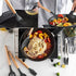 ONMIER Kitchen Cooking Utensils Set, 9 pcs Non-stick Silicone Cooking Kitchen Utensils Spatula Set,BPA Free Wooden Handle Silicone Kitchen Gadgets Utensil Set (Grey)