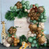 Safari Balloon Garland Arch Kit Olive Brown Coffee leopard print Birthday Decorations And Gold Baby Shower