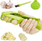 Garlic Press – 2-in-1 Garlic Mincer and Slicer – Large Garlic Presser Crusher with Cleaning Brush and Peeler – Food-Grade ABS and Stainless-Steel Garlic Press with Ergonomic Handle – Easy to use