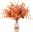 3 PCS Artificial Eucalyptus Leaves Stems, Fake Silk Eucalyptus Branches for Fall Home and Wedding Table Vase Decor, Silver Dollar Eucalyptus as Farmhouse Wall and Patio Planters Decoration