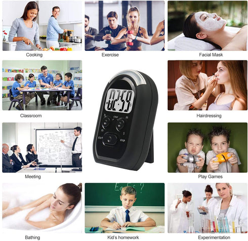X-WLANG Vibrating Timer,Quiet Timer and 3 in 1 Kitchen Timer with Vibration, Flasher and Beeper for Cooking, Baking, Sports, Games, Yoga, Study, Meditation, Office etc, Awesome and Comfortable Skin.