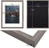 Frametory, 11x14 Frame for 8x10 Photo Smooth Wood Grain Finish Frame with Ivory Mat for Photo - Includes Sawtooth Hangers and Real Glass - Landscape/Portrait, Wall Display (Grey, 1 Pack)